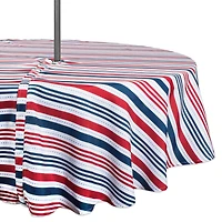 DII® 52" Patriotic Stripe Outdoor Tablecloth with Zipper