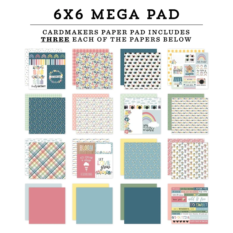 Echo Park™ Paper Co. New Day Double-Sided Mega Paper Pad, 6" x 6"