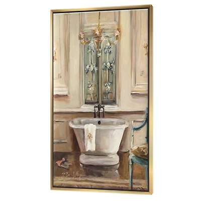 Designart - Vintage Paris Bathtub Painting
