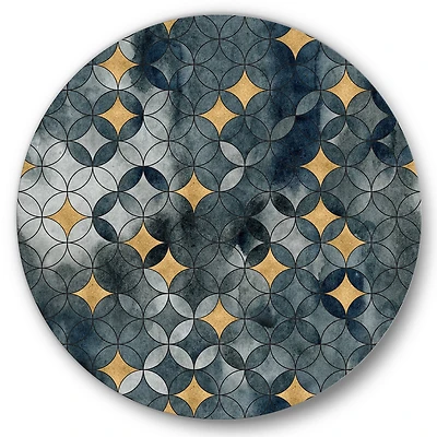 Designart - Geometry Intersecting Circles WIth Golden Stars