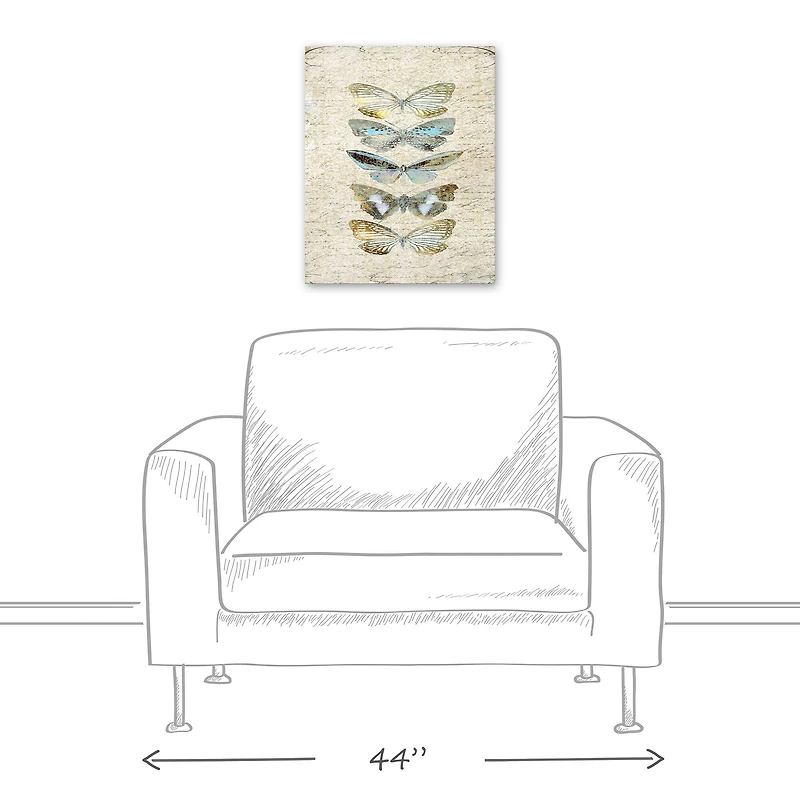 Rustic Butterflies 16" x 20" Canvas Wall Art