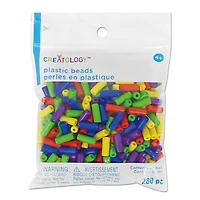 Rainbow Plastic Tube Beads by Creatology™, 12.5mm x 5mm