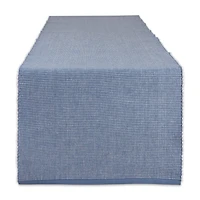 DII® 108" Stonewash Blue & White 2-Tone Ribbed Table Runner