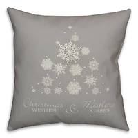 Snowflake Christmas Tree 18" x 18" Indoor/Outdoor Pillow