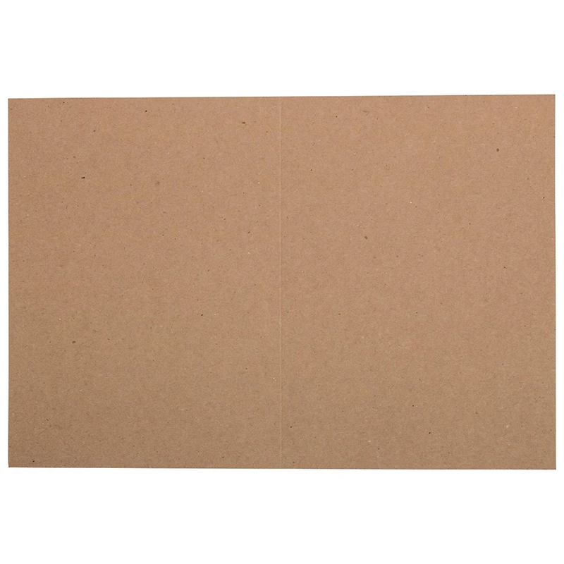 JAM Paper A2 Brown Kraft Recycled Blank Foldover Cards