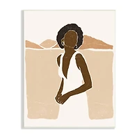 Stupell Industries Woman Standing in Desert Canyon Mountain Landscape Wall Plaque