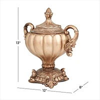13" Bronze Traditional Decorative Jar