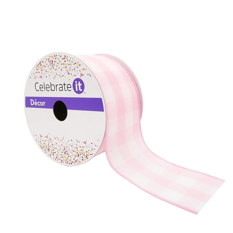 12 Pack: 2.5" x 8.3yd. Buffalo Check Wired Ribbon by Celebrate It™ Décor