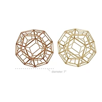 Bronze & Gold Metal Modern Orb Set