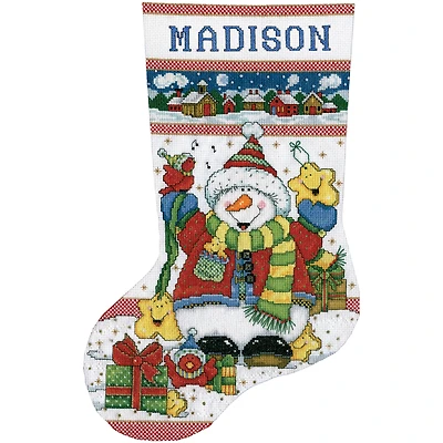 Design Works Snowman Fun Counted Cross Stitch Stocking Kit