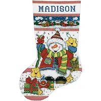 Design Works Snowman Fun Counted Cross Stitch Stocking Kit