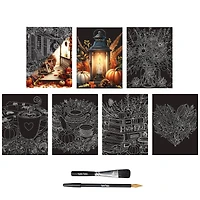 Brea Reese™ 6" x 8" Fall Florals Season Scratch Art Paper Pad