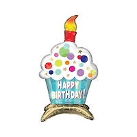 21" Birthday Cupcake Foil Balloon