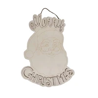 16" Merry Christmas Santa DIY Wood Wall Plaque by Make Market®
