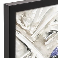 Winter Blue Jay 12" x 18" Black Framed Canvas