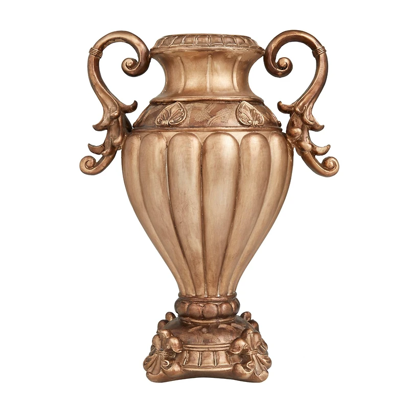 17" Bronze Traditional Decorative Jar