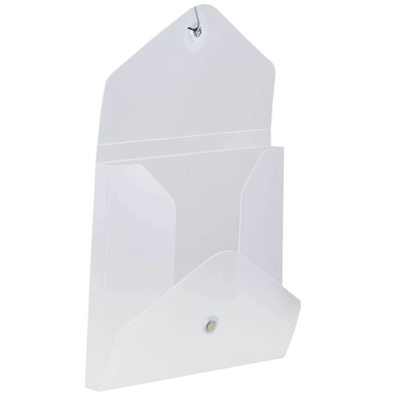 JAM Paper Clear 5.25" x 6.75" Button & String Plastic Portfolio