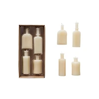 Hello Honey® Cream Unscented Bottle-Shaped Candle Set