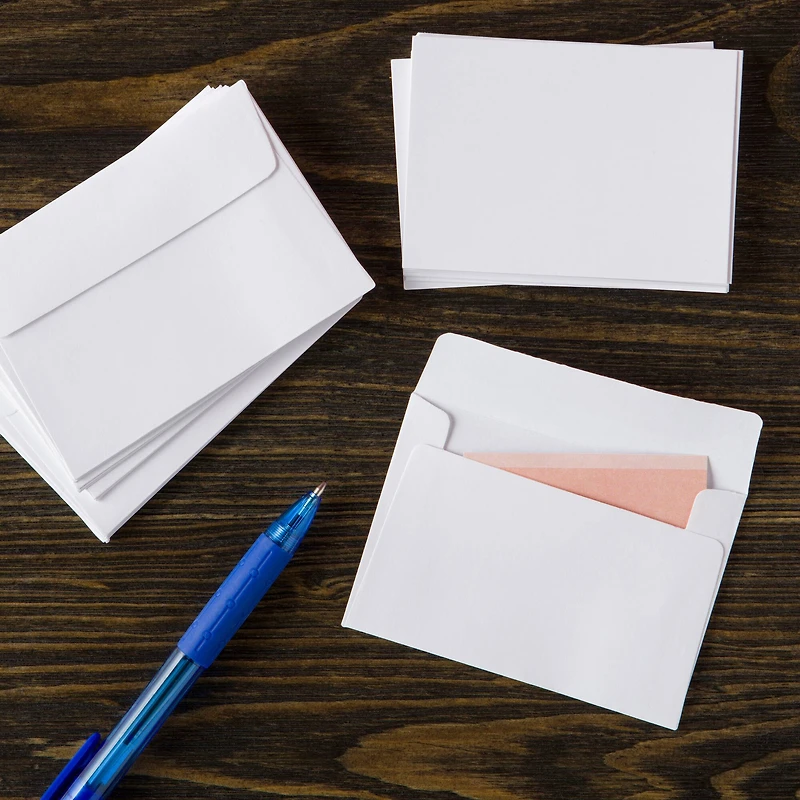 White Cards & Envelopes by Recollections™, 2.5" x 3.5"
