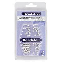Beadalon® Silver Plated Memory Wire End Caps Variety Pack