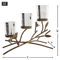 9.5" Triple Tealight Branch Candle Holder