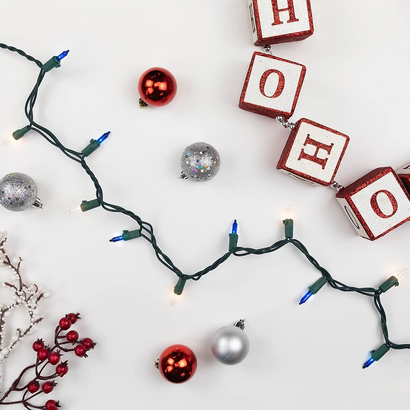 100ct. Mini Christmas String Lights with Green Wire