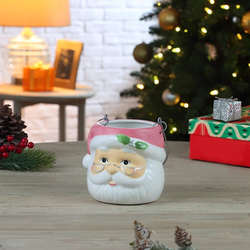 5" Santa Claus Nostalgic Ceramic Container