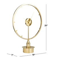 Gold Modern Abstract Clock, 19" x 7" x 25"