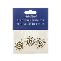 John Bead Beadwork Findings Gold Eye in Sun Pendant, 3ct.