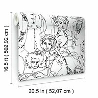 RoomMates Vogue Sketches Peel & Stick Wallpaper