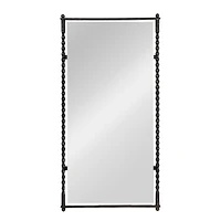 Hello Honey® 47.25" Black Cast Metal Framed Tall Wall Mirror