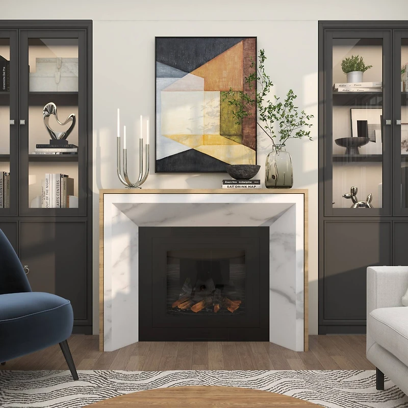 The Novogratz 15" Silver Stainless Steel Abstract U-Shaped Candelabra