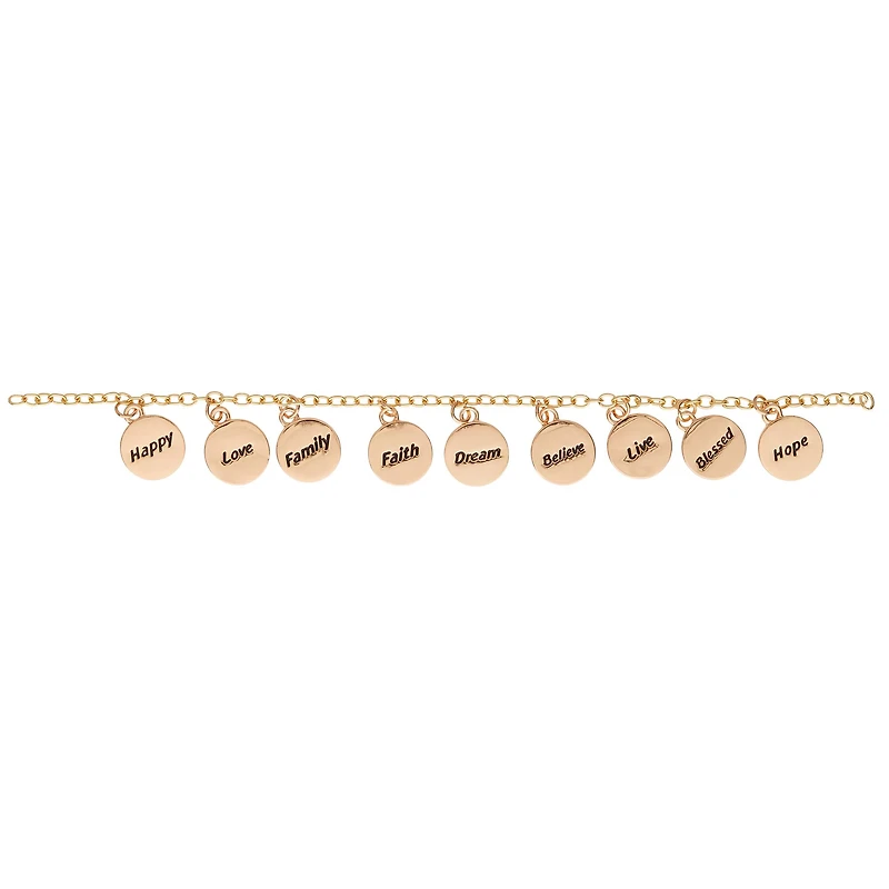 Gold Inspiration Metal Charms, 12.7mm by Bead Landing™