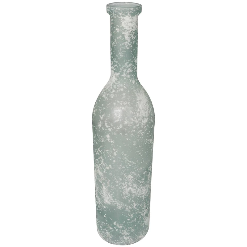 29" Frosted Spanish Bottle Glass Vase
