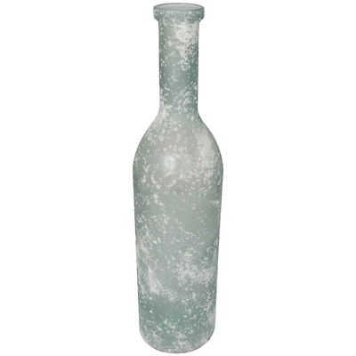 29" Frosted Spanish Bottle Glass Vase