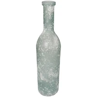 29" Frosted Spanish Bottle Glass Vase