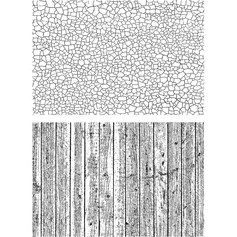 Stampers Anonymous Tim Holtz® Craze & Planks Cling Stamps