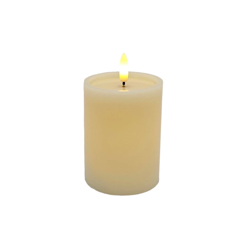 3" x 4" LED Wax Pillar Flickering Candle by Ashland