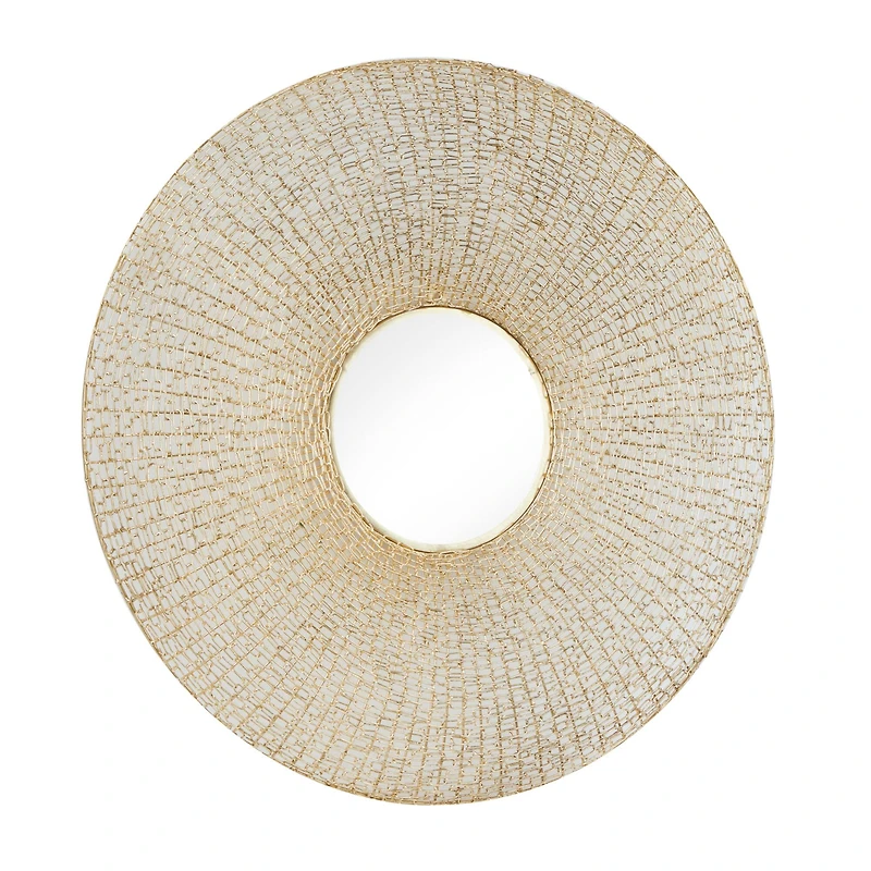 CosmoLiving by Cosmopolitan Gold Iron Contemporary Wall Mirror