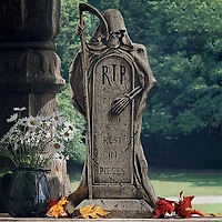 Design Toscano Rest in Pieces Grim Reaper Tombstone Statue