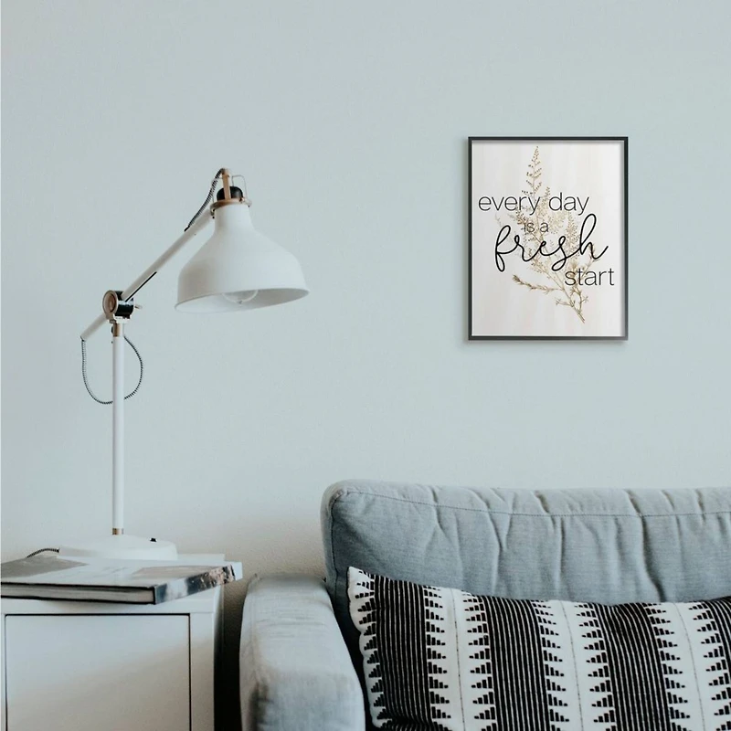 Stupell Industries Nature Everyday Fresh Start Print with Frame Wall Accent