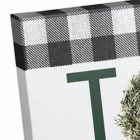 Green Joy Wreath 11x14 Canvas Wall Art