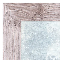 Galaxy Abstract Blues Wall Print in Western White Frame