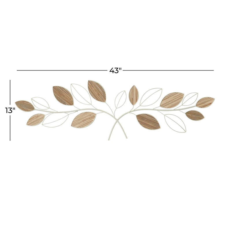 Brown Metal Coastal Wall Decor, 13" x 43" x 1"