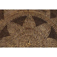 Brown Wicker Traditional Circle Wall Décor Set
