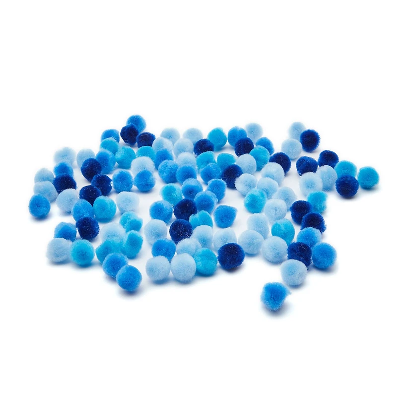 1/2" Mixed Blue Pom Poms by Creatology™