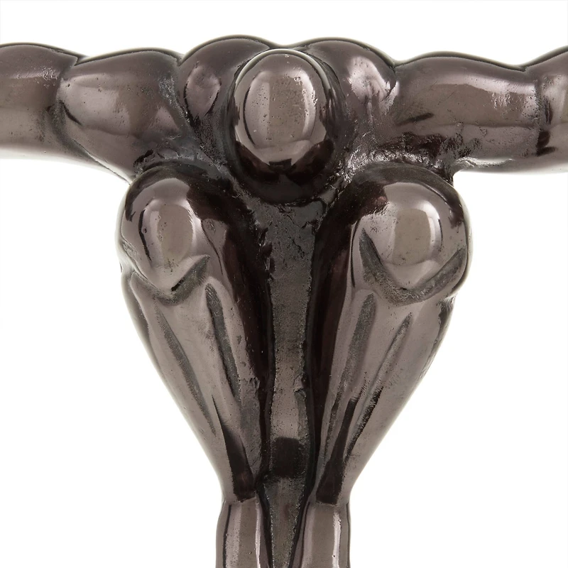 Black Aluminum Contemporary Sculpture, 18" x 31" x 5"