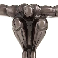 Black Aluminum Contemporary Sculpture, 18" x 31" x 5"