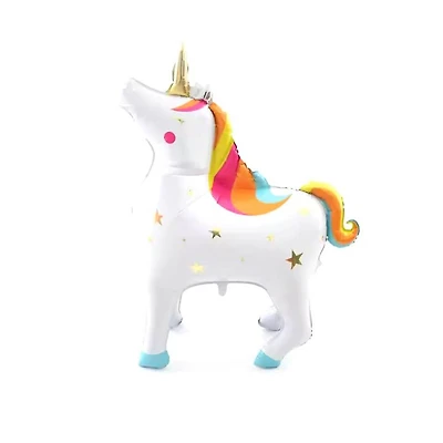 5ft. Rainbow Unicorn Standing Foil Balloon Decoration