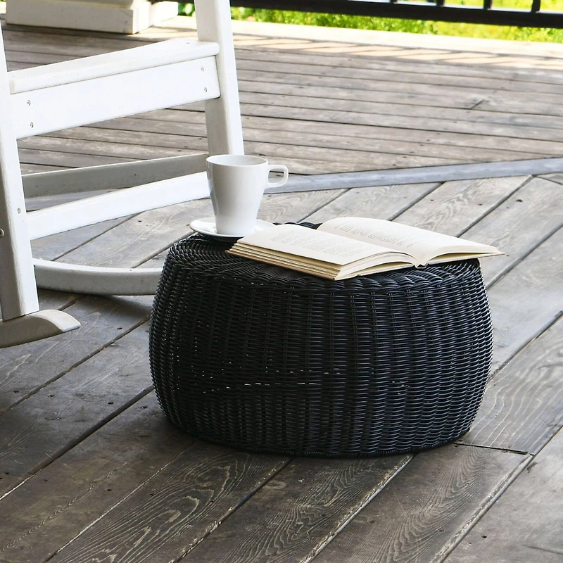 Household Essentials 9" Woven Storage Ottoman